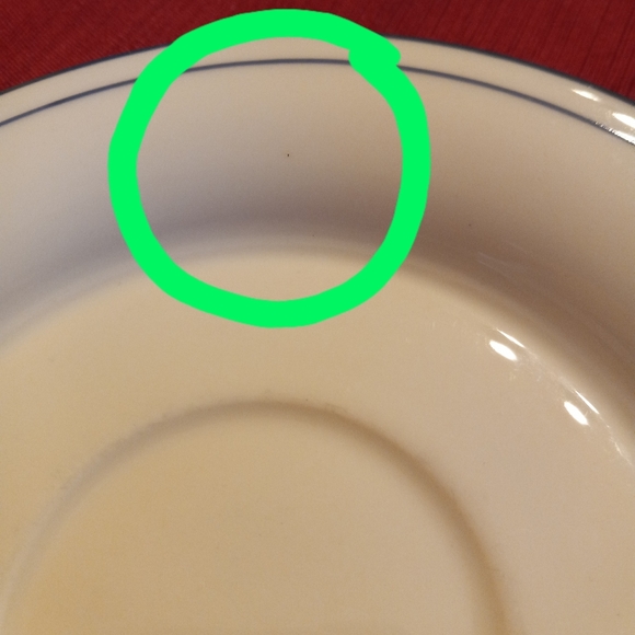 Lenox Chinastone blue pinstripes cups and saucers - Picture 15 of 16